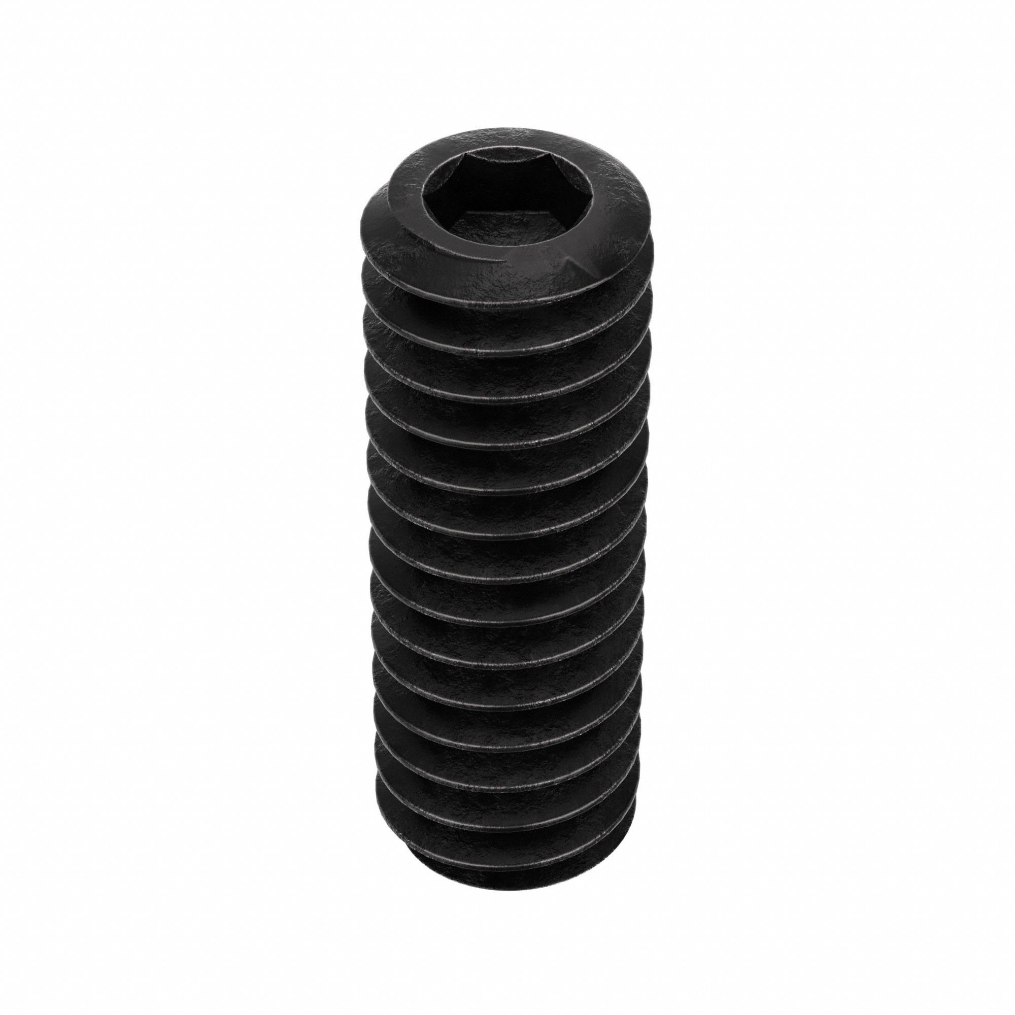 Socket Set Screw: 1/4"-20 Thread Size, 3/4 in Overall Lg, Oval pt, Alloy Steel, Black Oxide, 100 PK