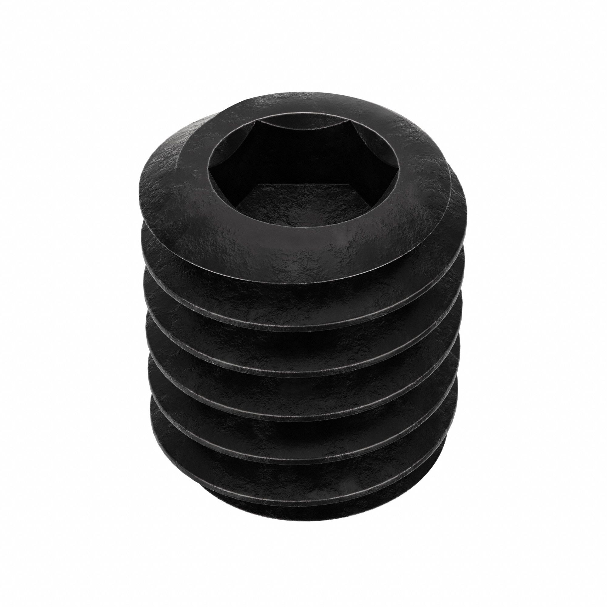 Socket Set Screw: 5/16"-18 Thread Size, 3/8 in Overall Lg, Oval pt, Alloy Steel, Black Oxide, 100 PK