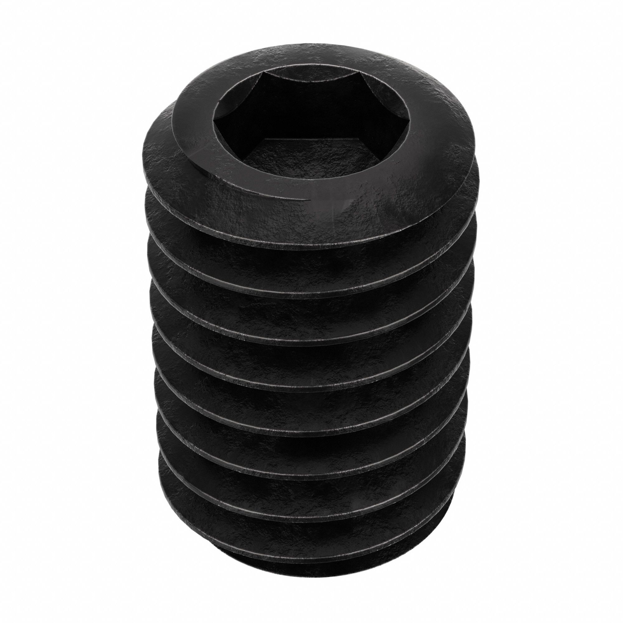 Socket Set Screw: 5/16"-18 Thread Size, 1/2 in Overall Lg, Oval pt, Alloy Steel, Black Oxide, 100 PK