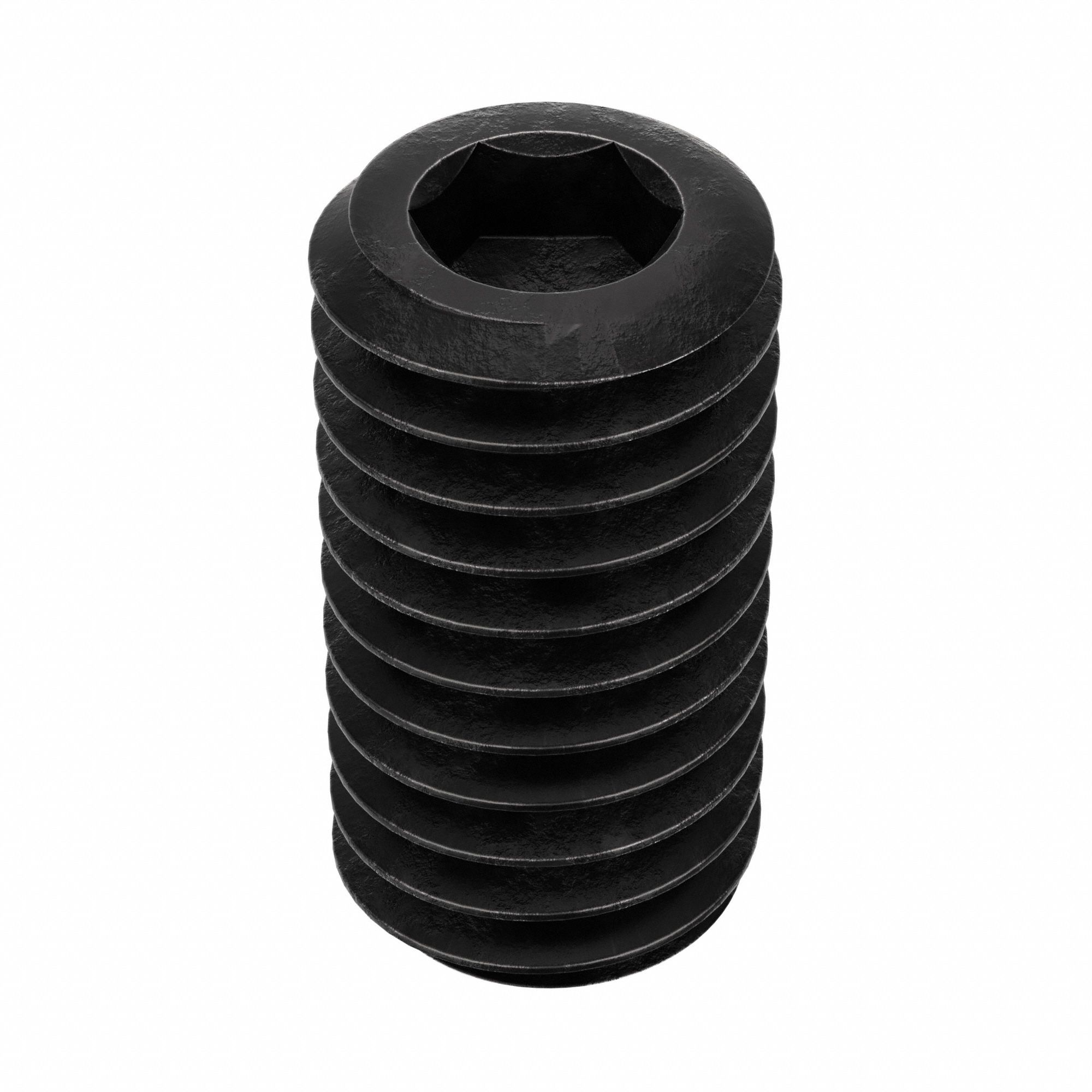 Socket Set Screw: 3/8"-16 Thread Size, 3/4 in Overall Lg, Oval pt, Alloy Steel, Black Oxide, 100 PK