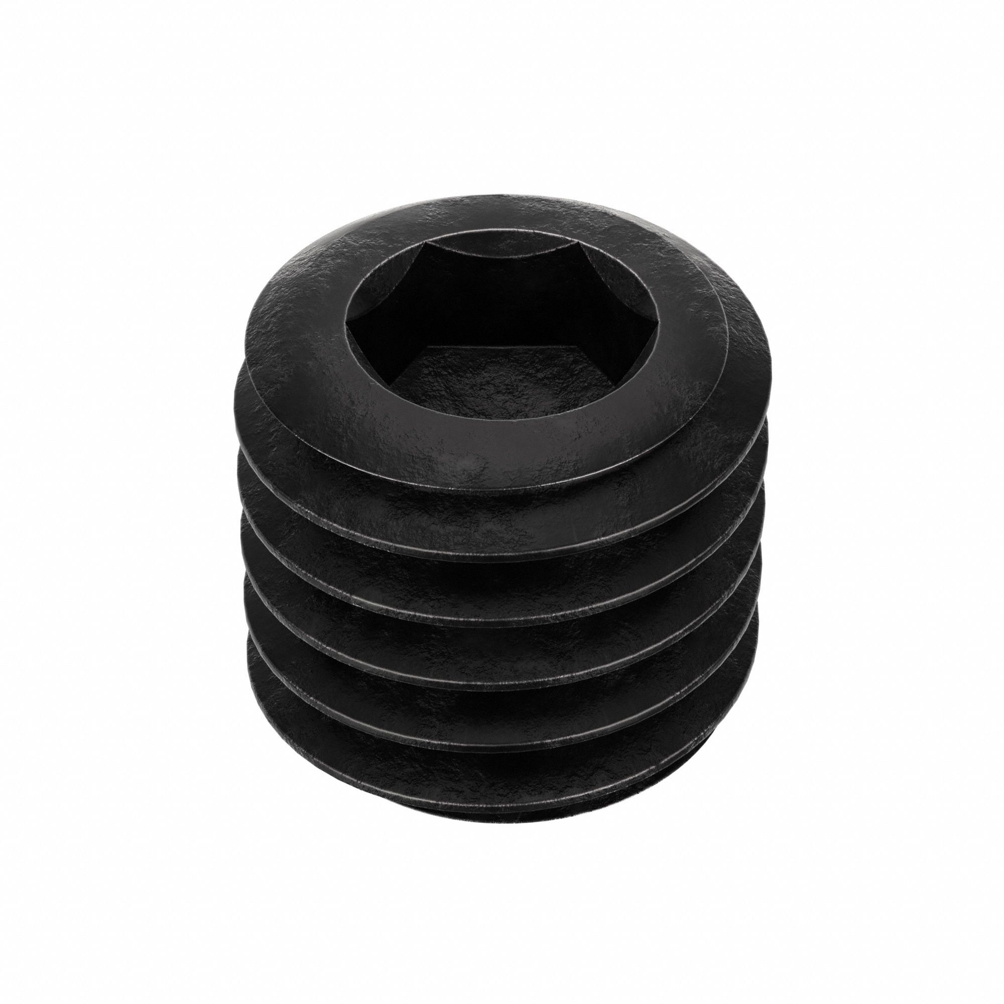 Socket Set Screw: 1/2"-13 Thread Size, 1/2 in Overall Lg, Oval pt, Alloy Steel, Black Oxide, 50 PK