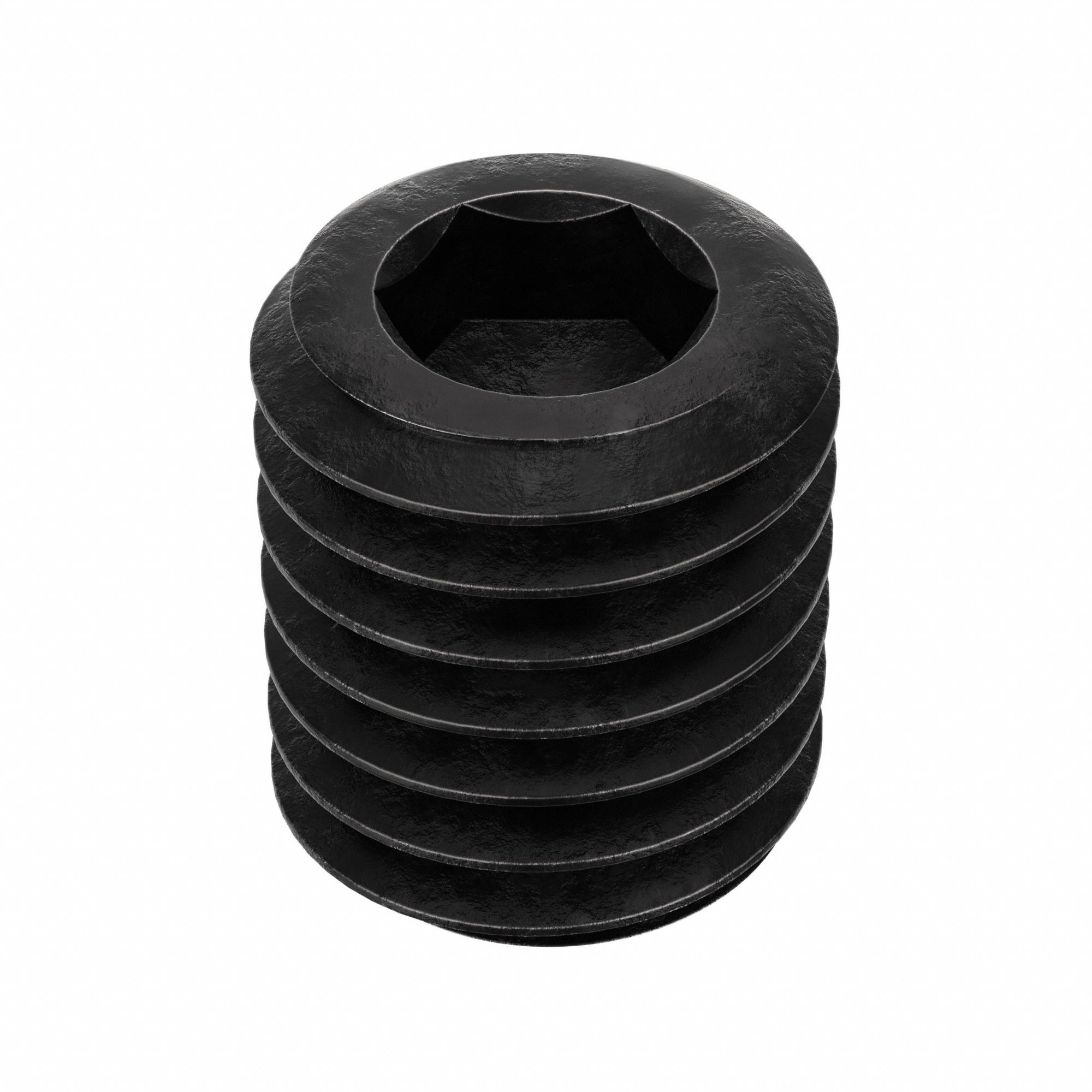 Socket Set Screw: 1/2"-13 Thread Size, 5/8 in Overall Lg, Oval pt, Alloy Steel, Black Oxide, 50 PK