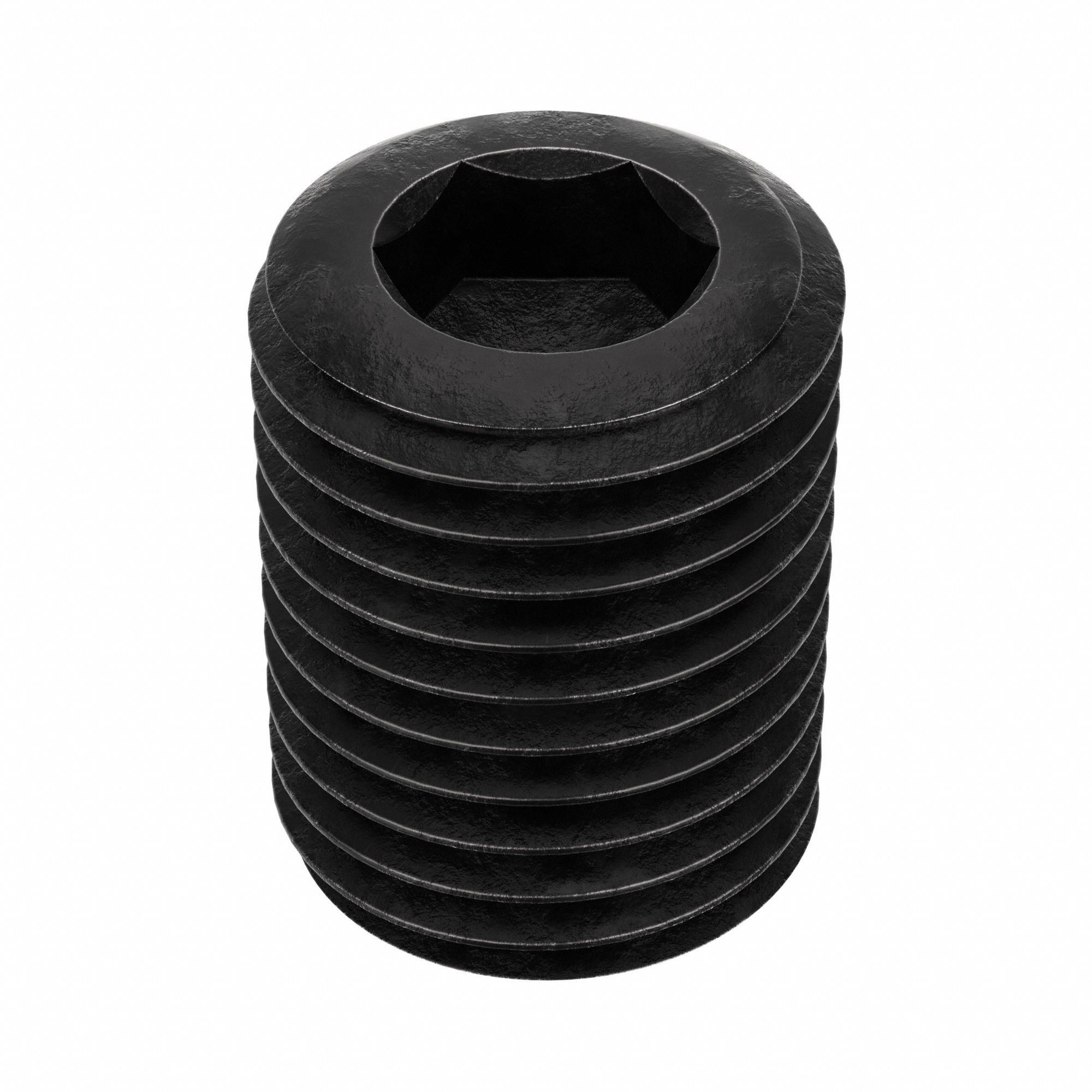 Socket Set Screw: 7/16"-20 Thread Size, 5/8 in Overall Lg, Cup pt, Alloy Steel, Black Oxide, 50 PK
