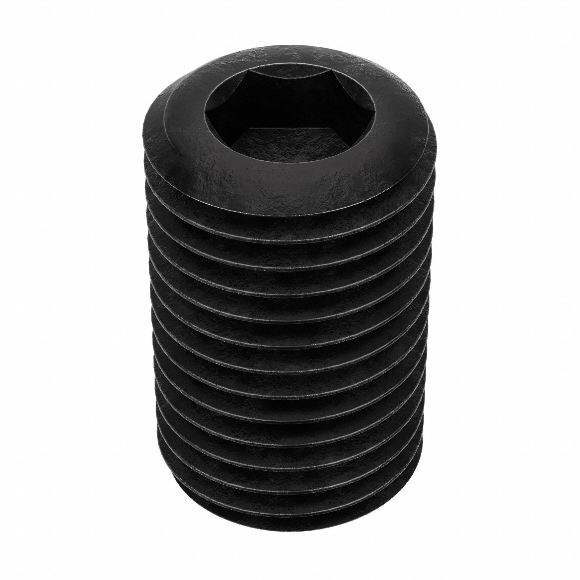Socket Set Screw: 7/16"-20 Thread Size, 3/4 in Overall Lg, Cup pt, Alloy Steel, Black Oxide, 50 PK