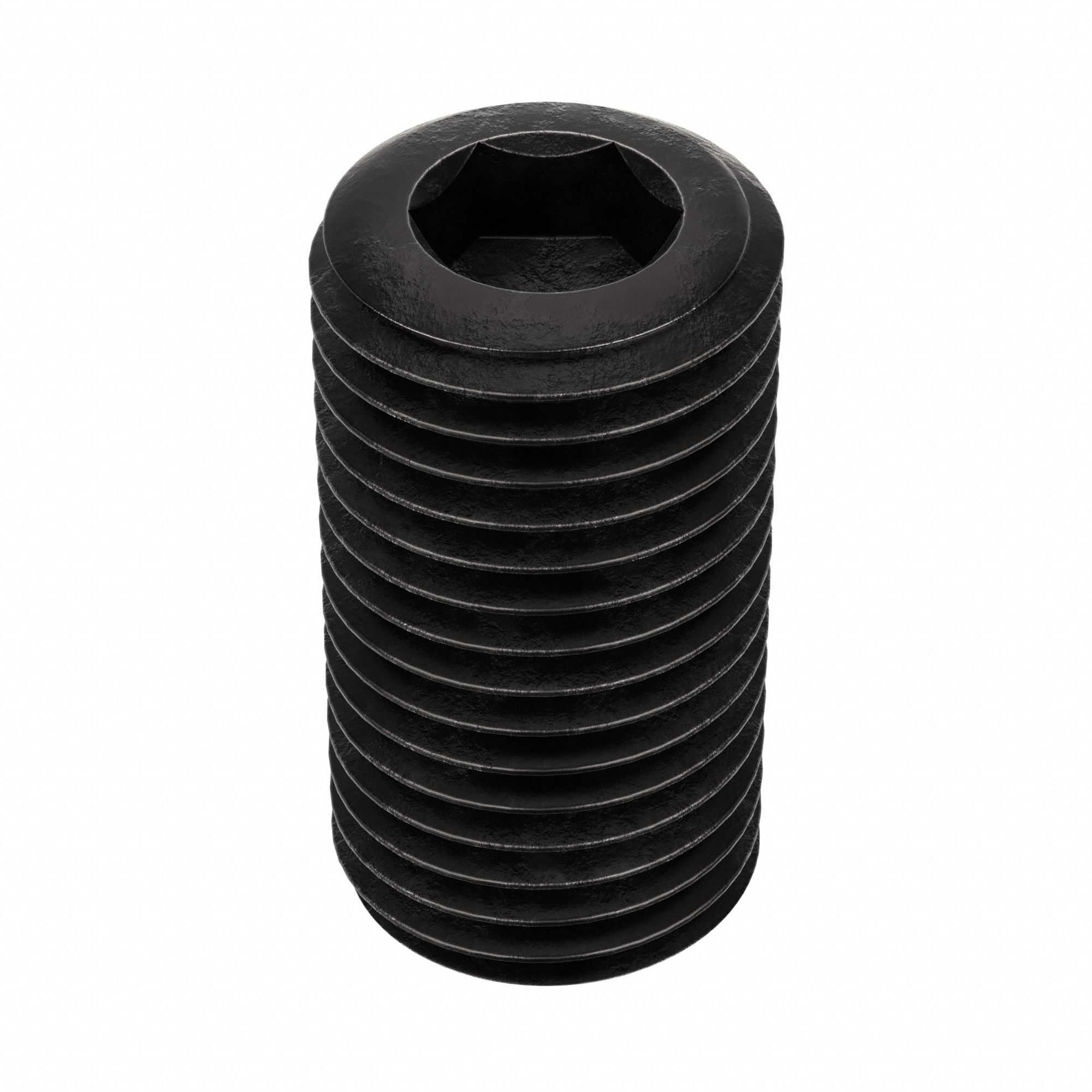 Socket Set Screw: 7/16"-20 Thread Size, 7/8 in Overall Lg, Cup pt, Alloy Steel, Black Oxide, 50 PK