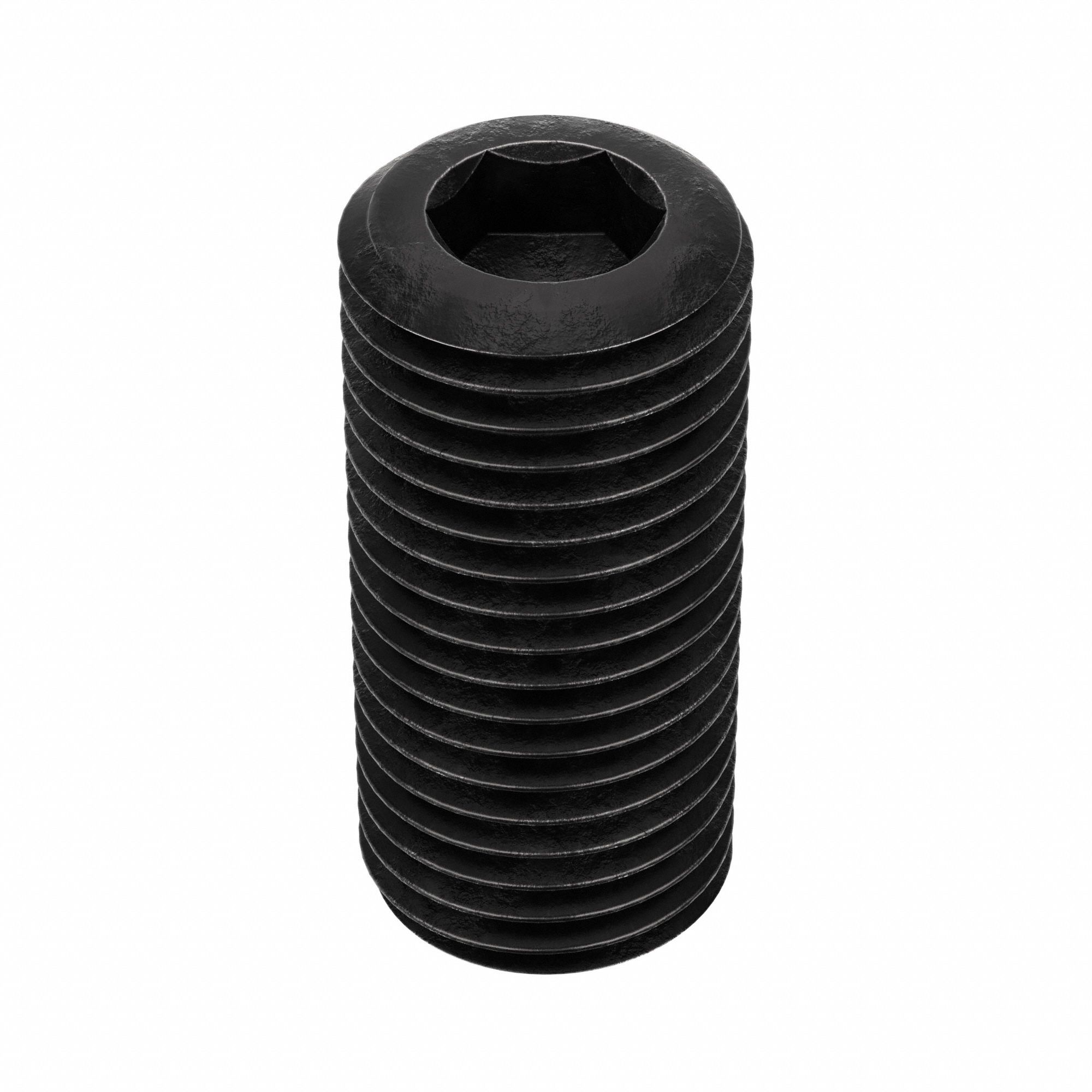 Socket Set Screw: 7/16"-20 Thread Size, 1 in Overall Lg, Cup pt, Alloy Steel, Black Oxide, 50 PK