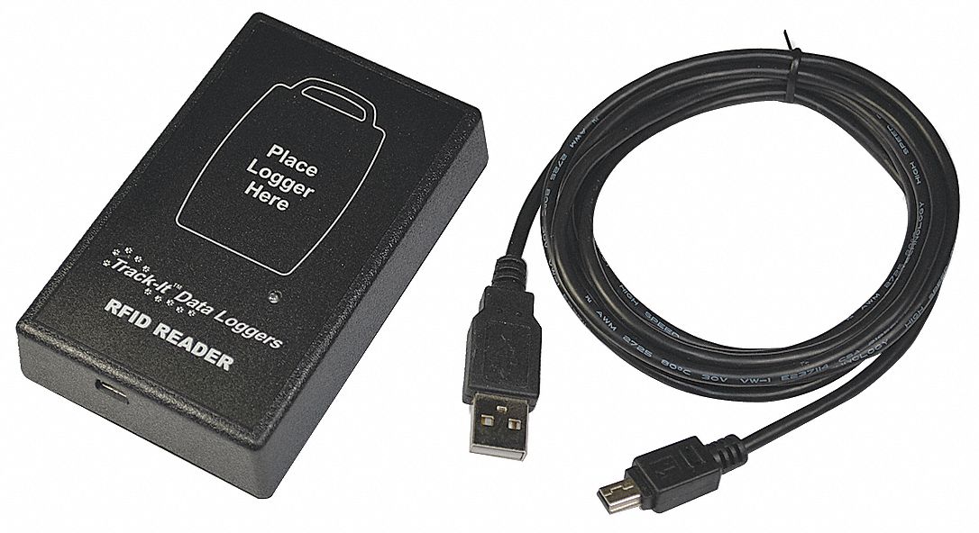 RFID Reader: For Track-It Data Loggers, Wirless Docking Station for Use with Windows PC