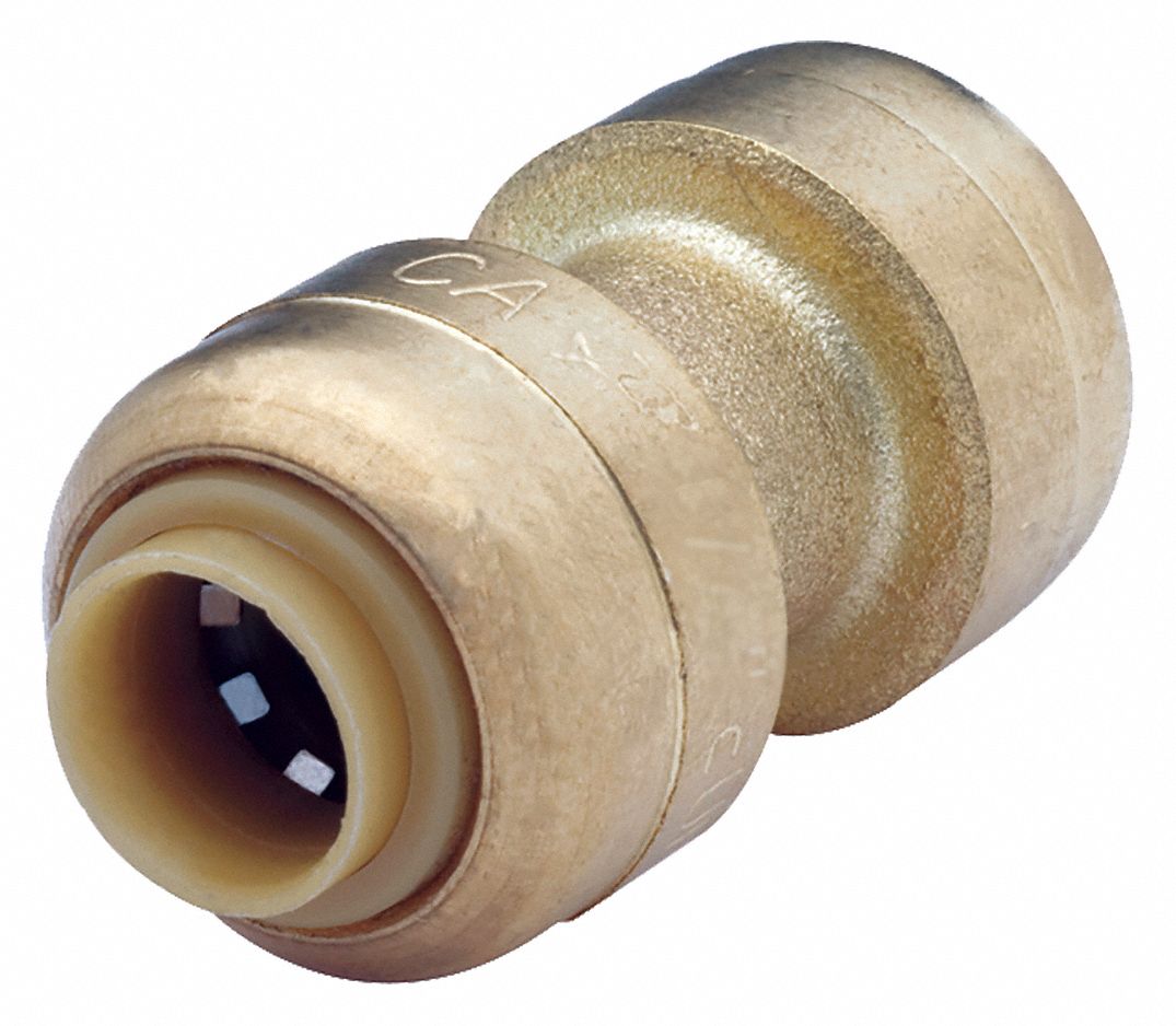 SHARKBITE DZR Brass Coupling, 3/8 in Tube Size 31LC79U006LF Grainger