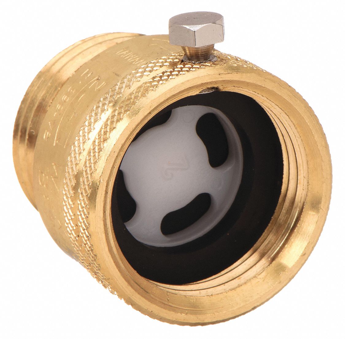 Vacuum Breaker: Female NST x Male NST, For Water Media, 180°F, Brass, Back-Siphonage, NST