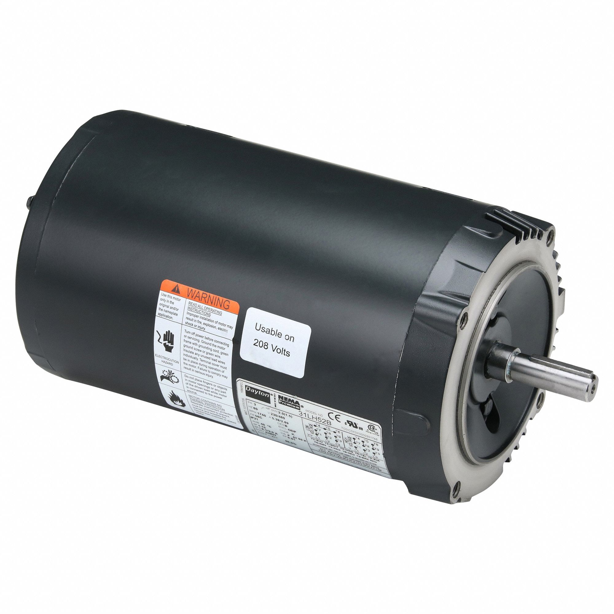 【2hp】DC Pacific Scientific Sr3736-3162-7-56C Dc Motor 90V 1/2Hp 1750