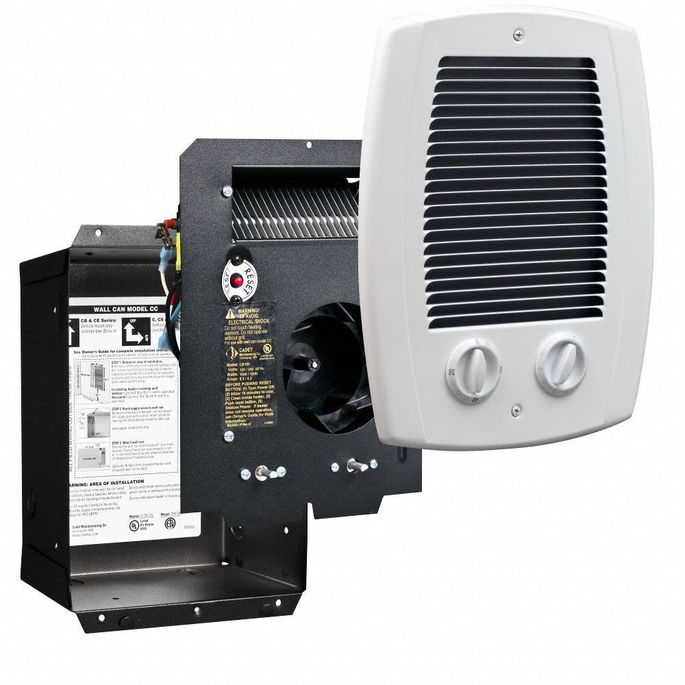 CADET Recessed Electric WallMount Heater, 1000W, 120/240V AC, 1phase