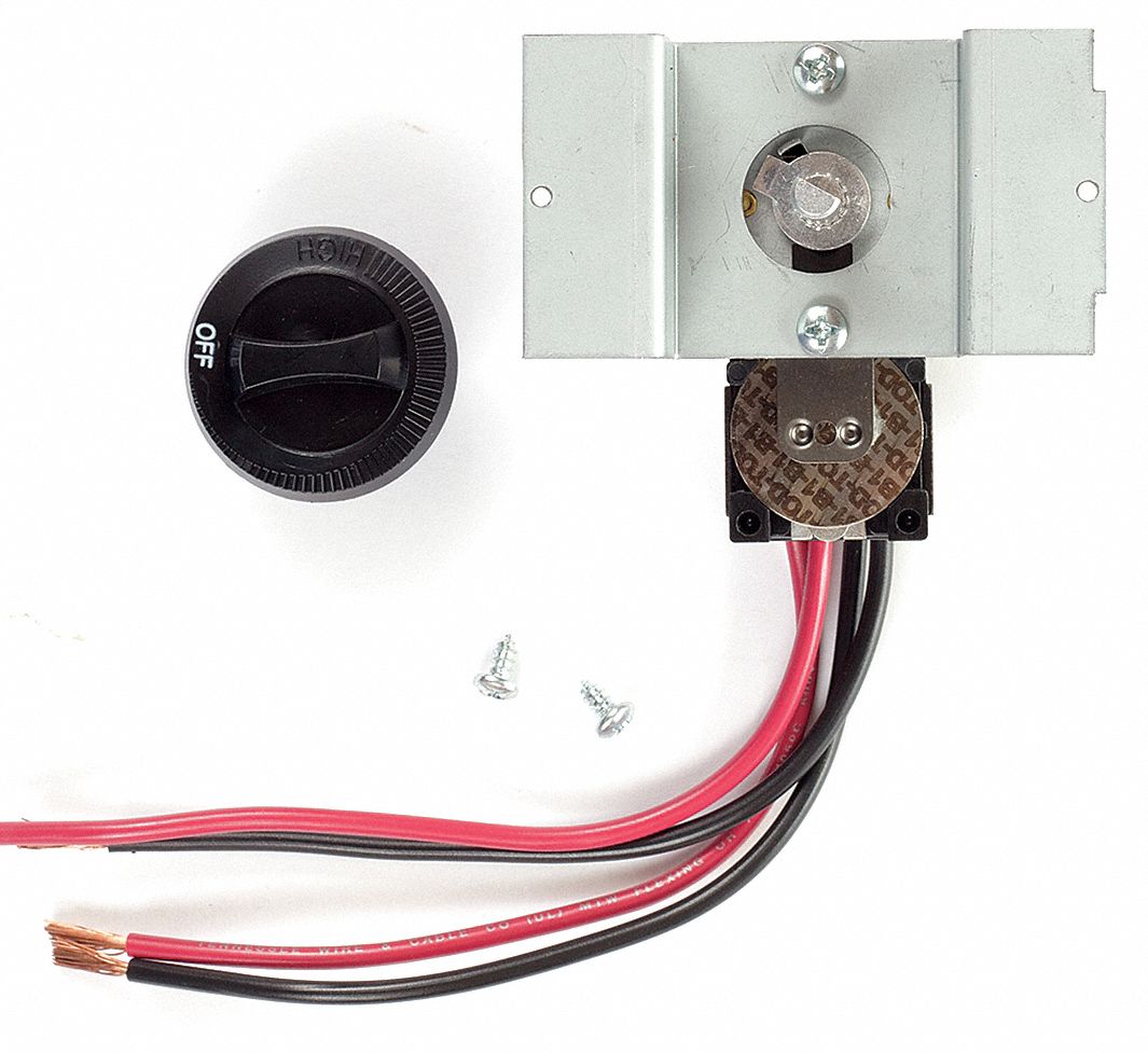 31LK50 - Double Pole Thermostat Mounted Black 25A