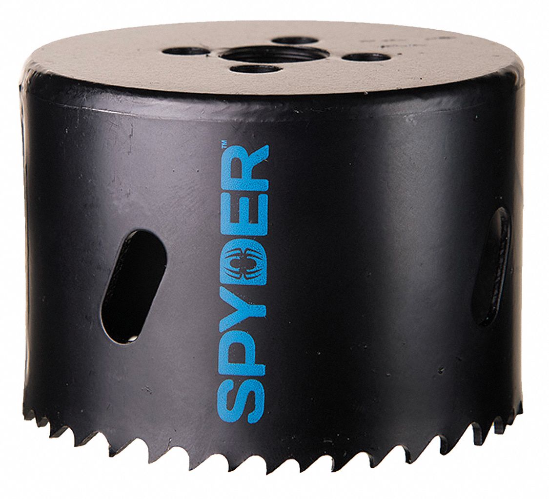 Hole Saw: 3 in Saw Dia., 4/6 Teeth per Inch, 1 7/8 in Max. Cutting Dp, 1/2"-18 Thread Size