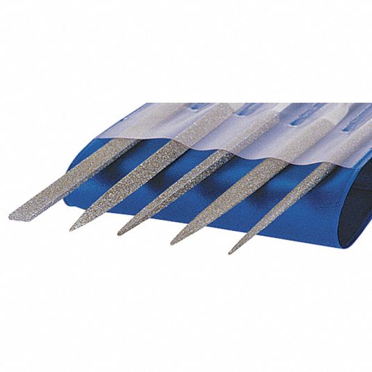 STRAUSS 5 1/2 in Swiss Pattern Needle File Set with Natural Finish