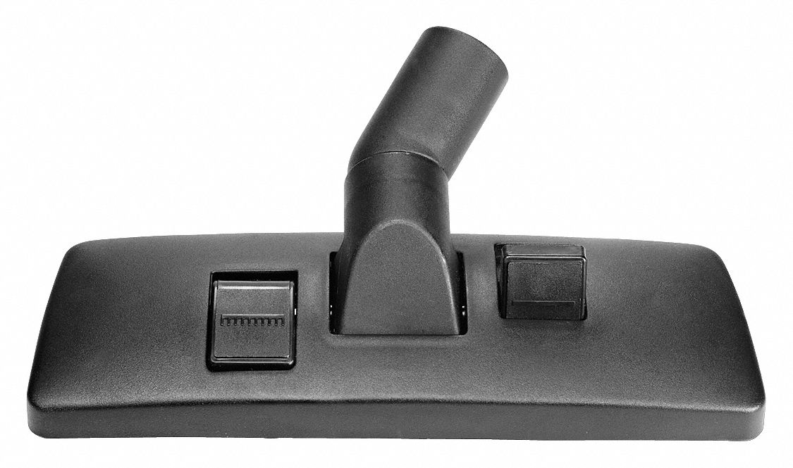 Floor Tool and Nozzle: Polypropylene, For 1 3/8 in Hose Dia, 11 1/4 in Lg, 6 in Wd, 3 3/4 in Dp