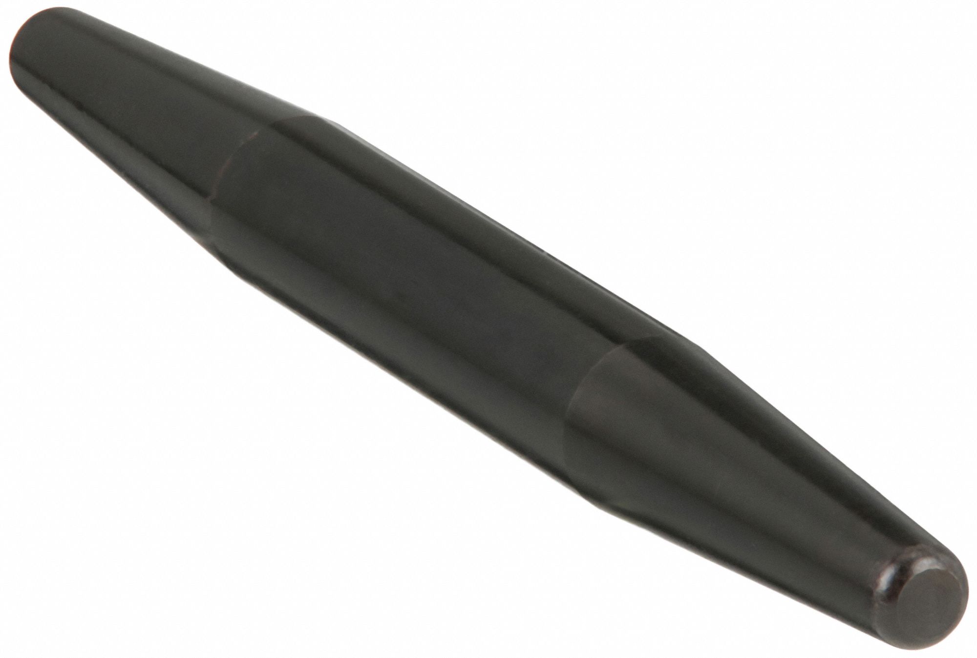 PIN PUNCH, 1/2 IN/15/16 IN TIP SIZE, ROUND, 8 IN OVERALL L, 2 1/2 IN TAPER L