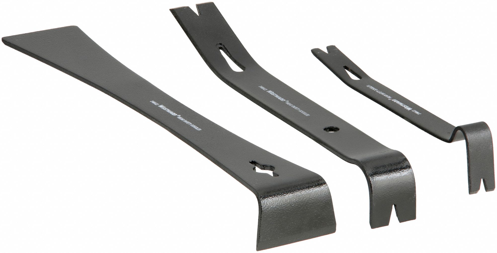 PRY BAR,CURVED,HIGH CARBON STEEL,3PCS.