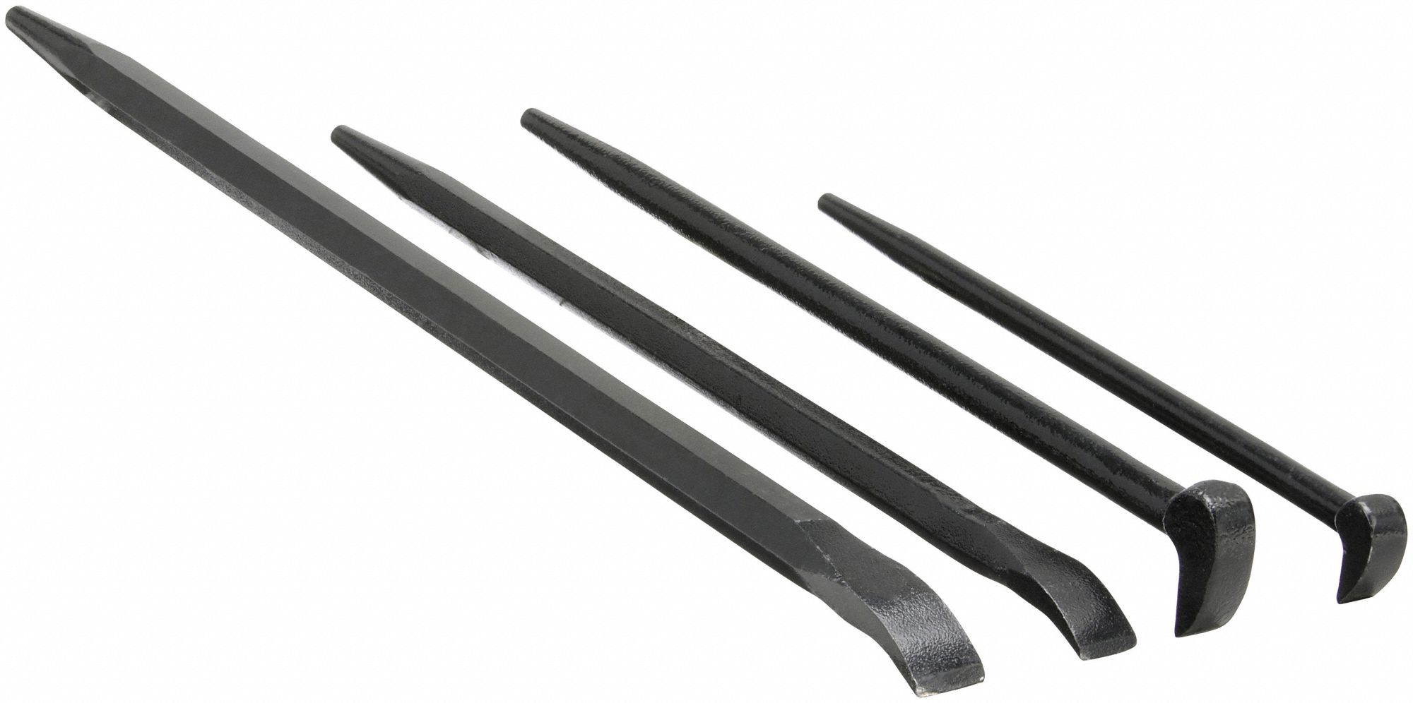 PRY BAR,CURVED,HIGH CARBON STEEL,4 PCS.