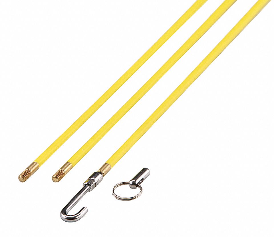 FISH STICK, 1 BULLET NOSE TIP/1 SINGLE HOOK TIP/3 15/64 IN SECTIONS, 1/4 IN ROD DIA