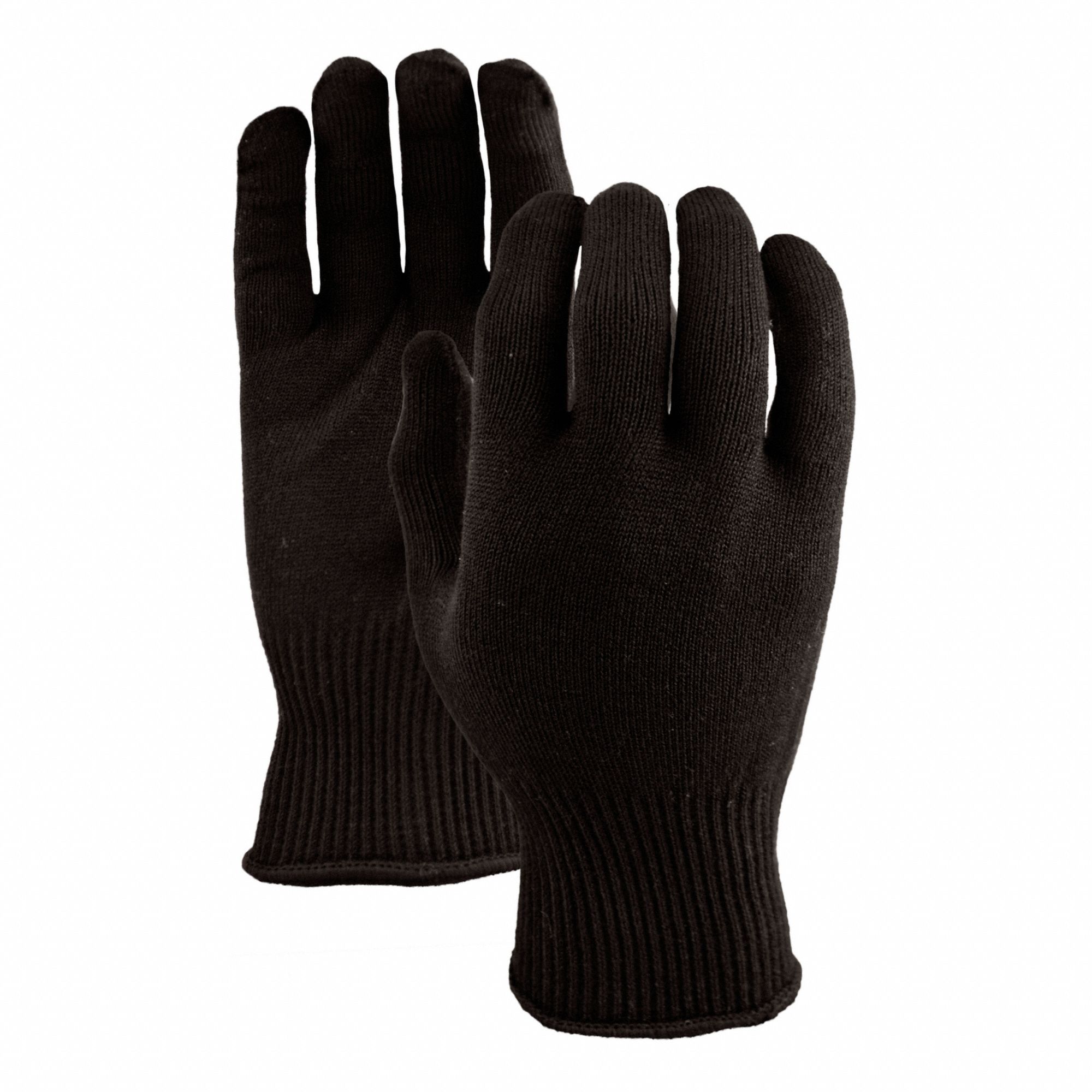 WOOLLY MAMMOTH GLOVES, UNIVERSAL, BLACK, 9 IN, SEAMLESS KNITTED CUFF