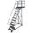 ROLLING CANTILEVER LADDER, 9.2 FT PLATFORM H, UNASSEMBLED, LOCKING CASTERS, STEEL