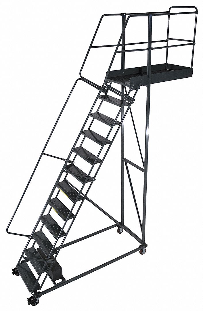 Ballymore 13 Steps 130 In Platform Ht Cantilever Rolling Ladder 31md91cl 13 35 Grainger 