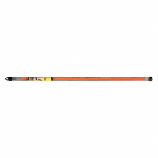 KLEIN TOOLS, (3) 1/4 in Fish Rods/Bullet Nose/Hook, 1/4 in Rod Dia, Lo-Flex  Glow Rod Set - 31ME19