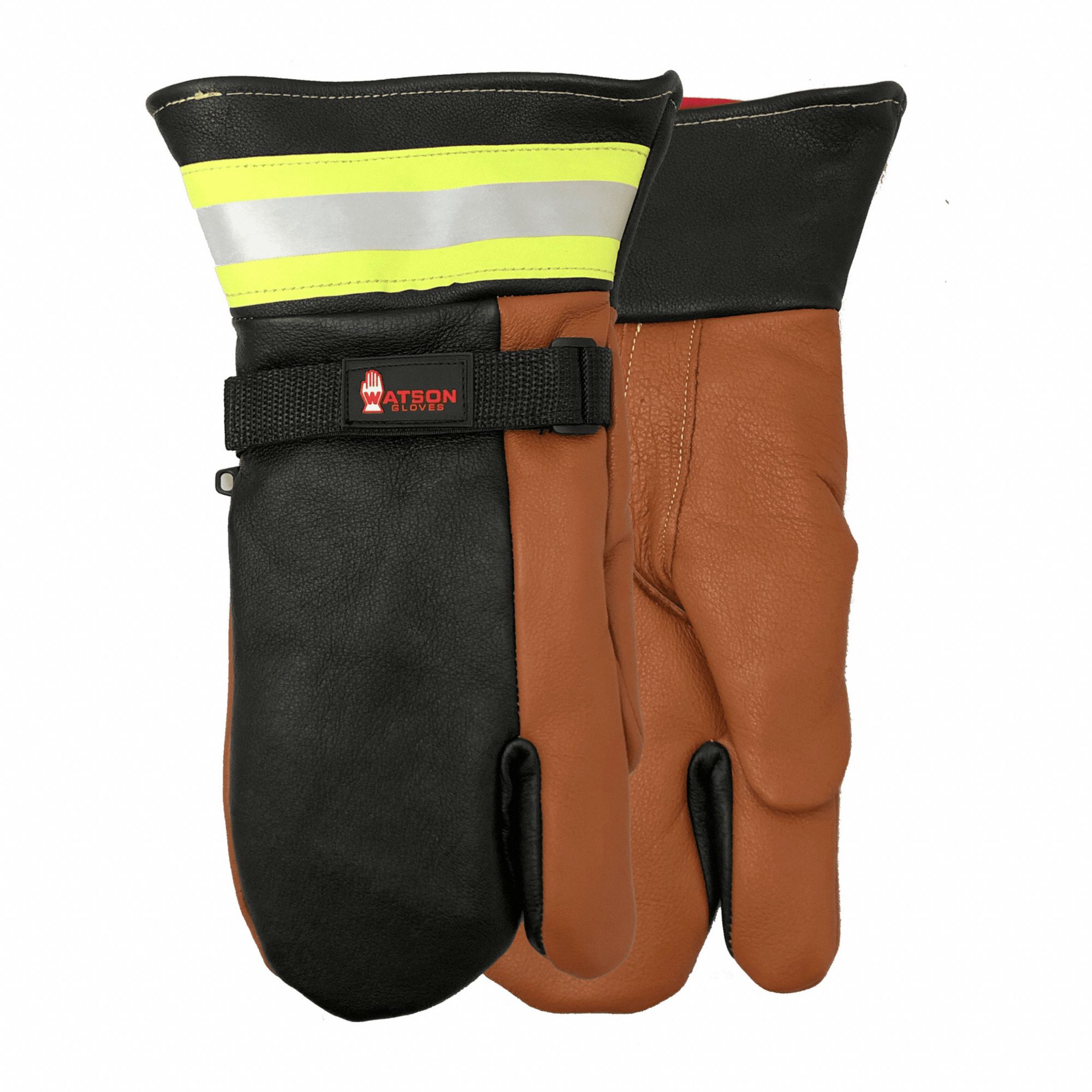 LEATHER GLOVES, ONE FINGER, WING THUMB, ONE SIZE, FULL-GRAIN COWHIDE/SHERPA LINING, PAIR