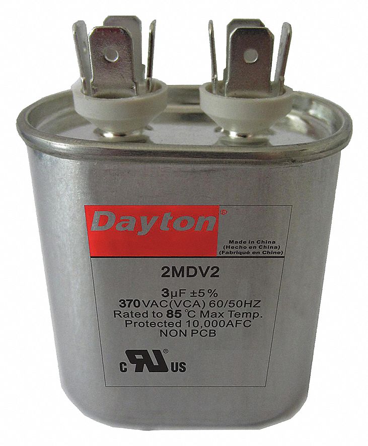 RUN CAPACITOR,5 MFD,440 VAC,OVAL