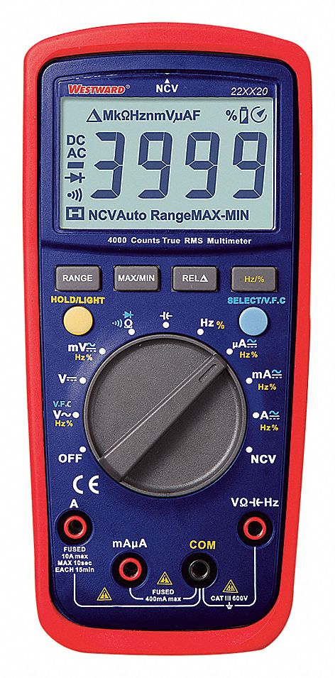 DIGITAL MULTIMETER,40 OHMS,4000 CNT