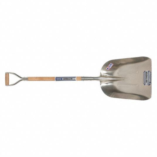 Western Scoop Shovel, Handle Length 36", Blade Material Aluminum, Blade