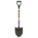 ROUND POINT SHOVEL, STEEL BLADE, 14 GAUGE, D-GRIP HANDLE TYPE, FIBREGLASS HANDLE