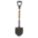 ROUND POINT CUTTING TEETH SHOVEL, STEEL BLADE, 14 GAUGE, D-GRIP HANDLE TYPE