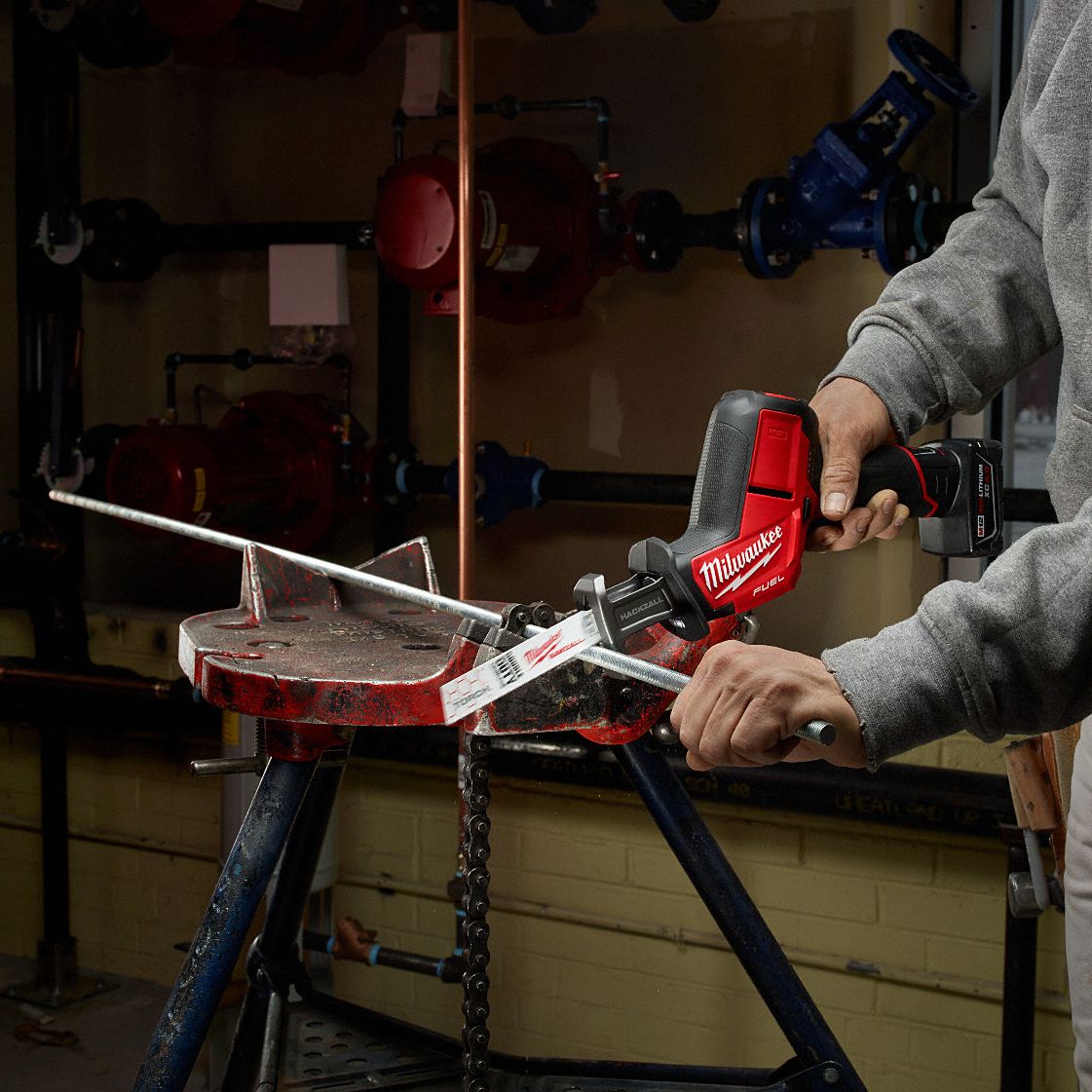 MILWAUKEE Compact, Reciprocating Saw Kit, 5/8 in Stroke Length, 3,000 Max. Strokes per Minute