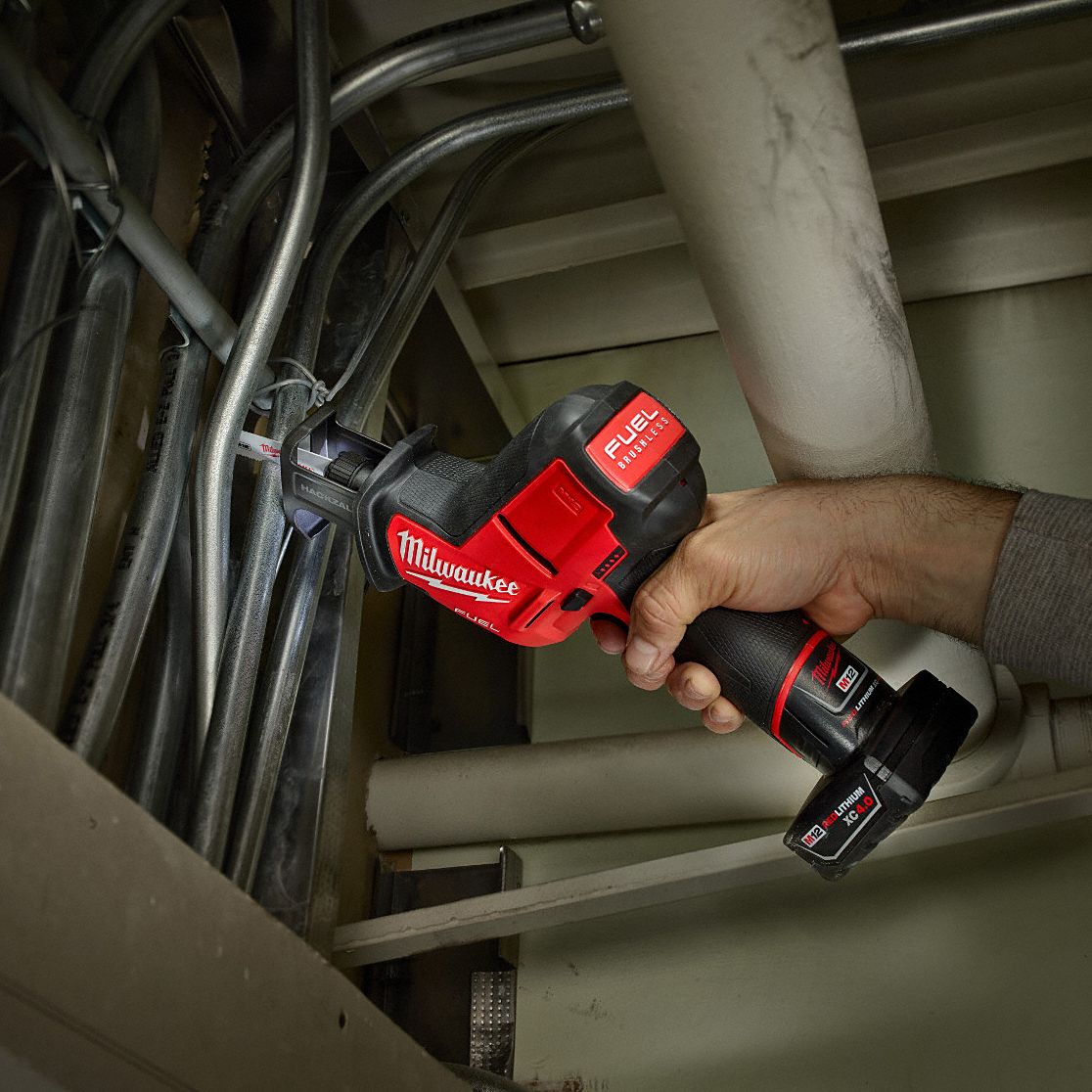 MILWAUKEE Compact, Reciprocating Saw Kit, 5/8 in Stroke Length, 3,000