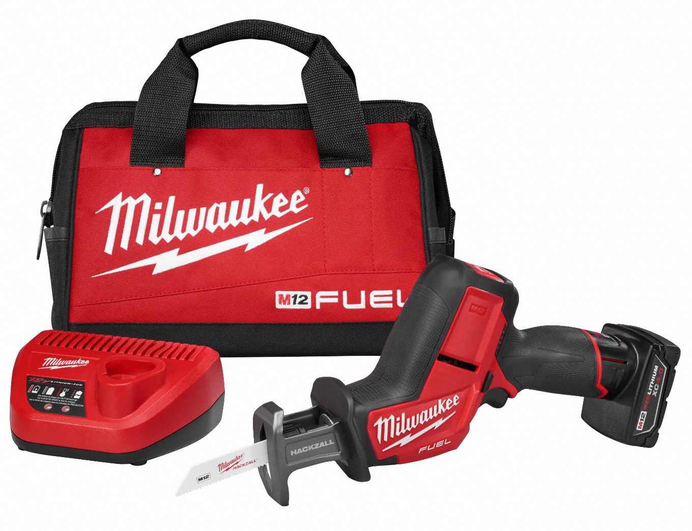 MILWAUKEE Compact, Reciprocating Saw Kit, 5/8 in Stroke Length, 3,000