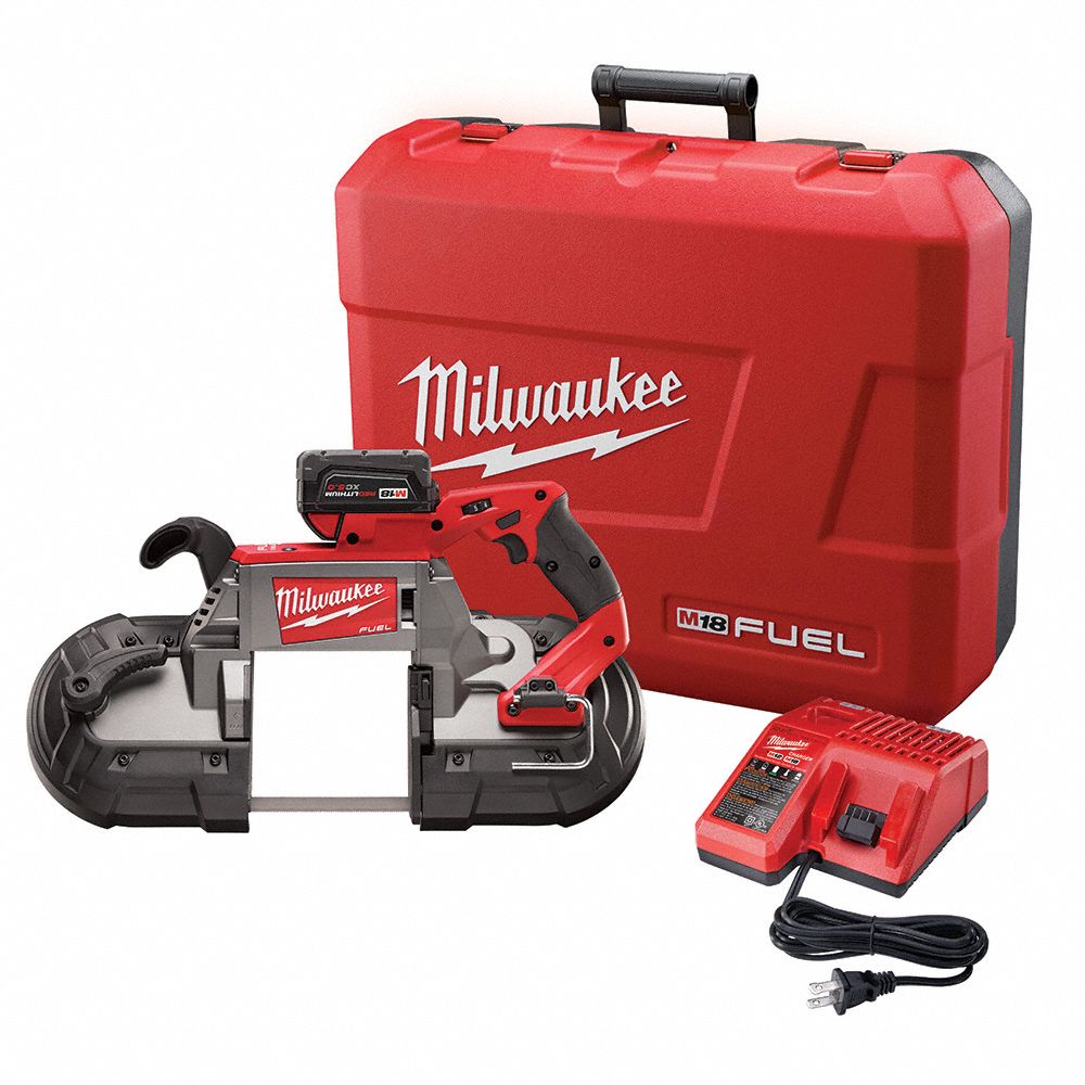 MILWAUKEE Cordless, Portable Band Saw Kit, 18V DC, 44 7/8 in Blade