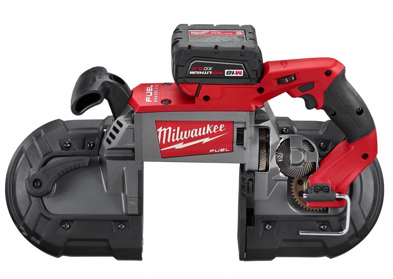 MILWAUKEE Cordless, Portable Band Saw Kit, 18V DC, 44 7/8 in Blade