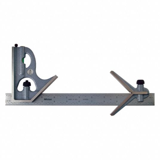 Combination Square Set,3 pcs.,4R,Steel - Grainger