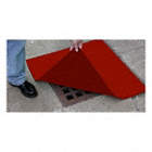 SPILL PROTECTOR DRAIN COVER SEAL, 18X18 IN, 18X18 IN MAX DRAIN SIZE, URETHANE, RED