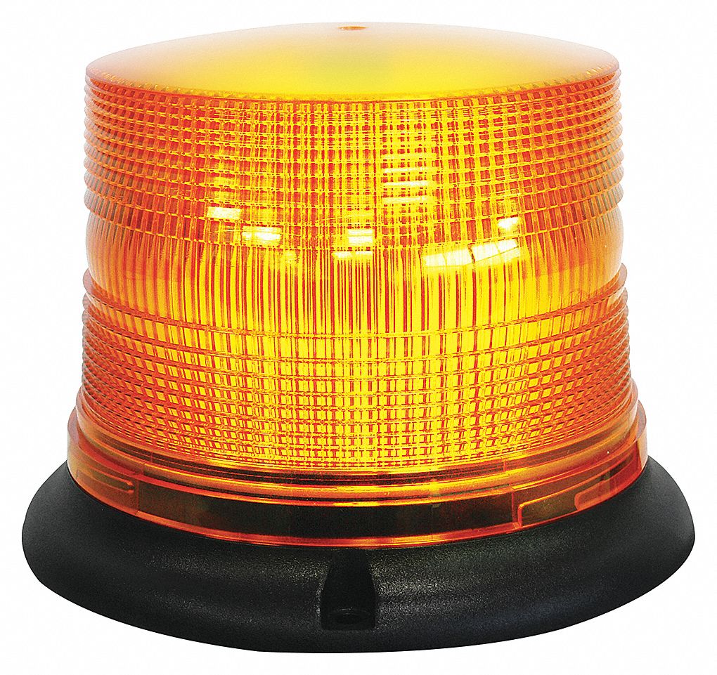 BEACON, FRESNEL, 22 W, 1.7 A, 12 VDC, AMBER, 4.9 IN, 6.6 IN, PLASTIC, POLYCARBONATE