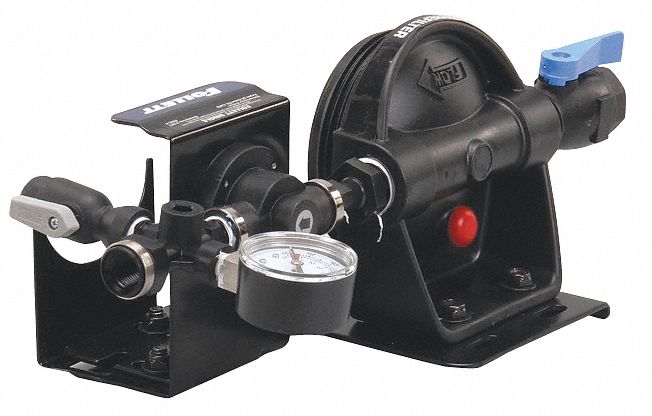 Water Filtration System: 0.5 micron_10 micron, 0.5 gpm, 3, 000 gal, 18 1/2 in Overall Ht