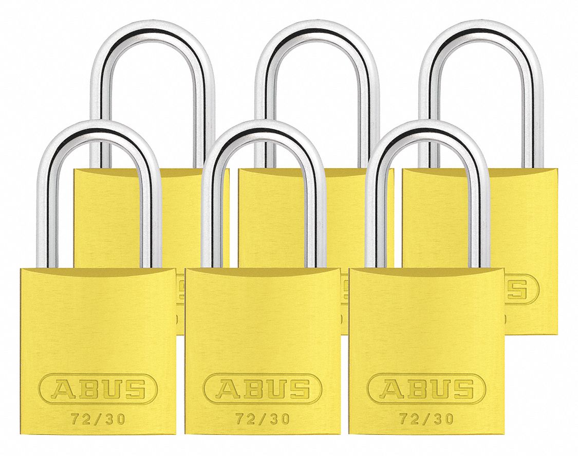 Lockout Padlock KA Yellow 2-17/32 H PK6