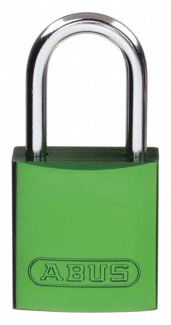Lockout Padlock, KD, Green, 2-17/32"H