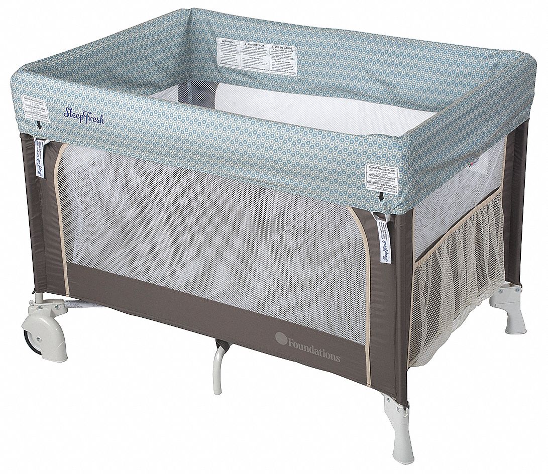 Foundations 40 1 4 L X 28 1 4 W X 32 1 4 H Compact Play Yard Crib