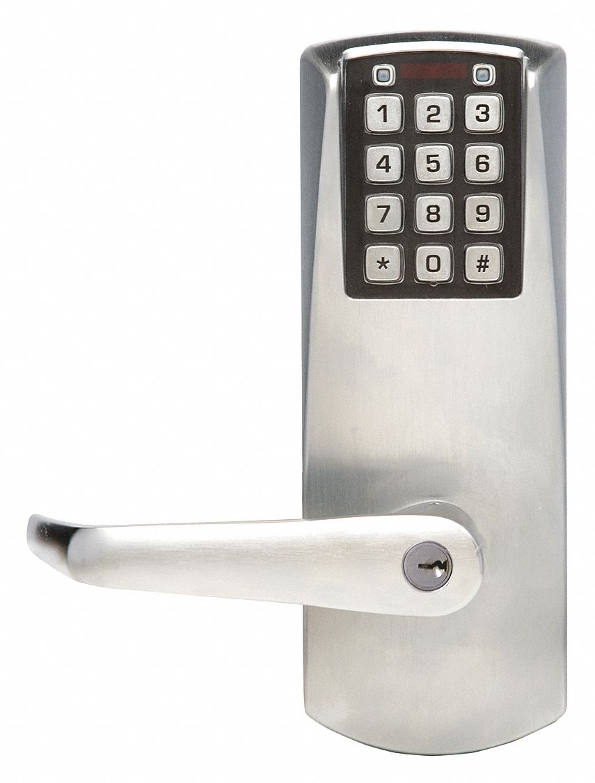 Electronic Keyless Lock: Keypad, ADA Compliant, Chrome