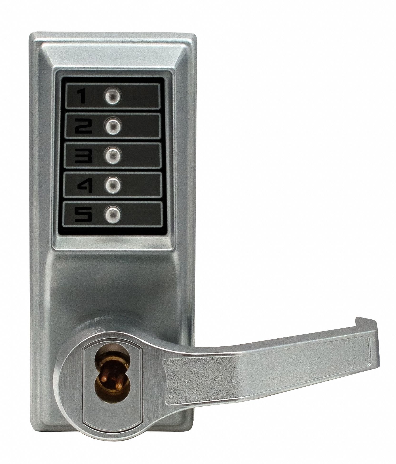 SIMPLEX Mechanical Push Button Lockset: Lever, Entry with Key Override ...
