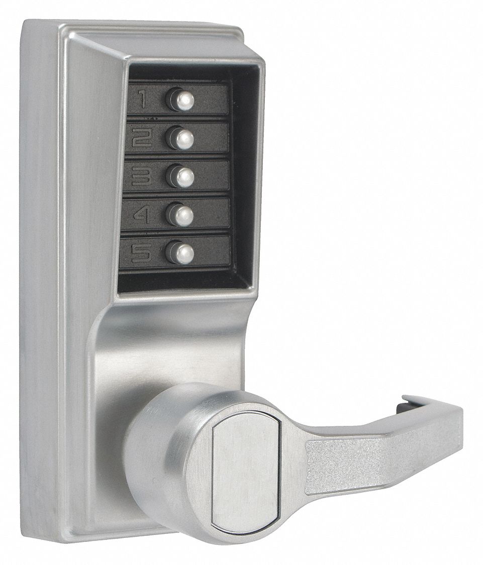 thumbnail image 2 of Kaba Simplex 1011-26D-41 Mechanical Push Button Entry Lockset - Knob, Left Hand, White 2 of 6