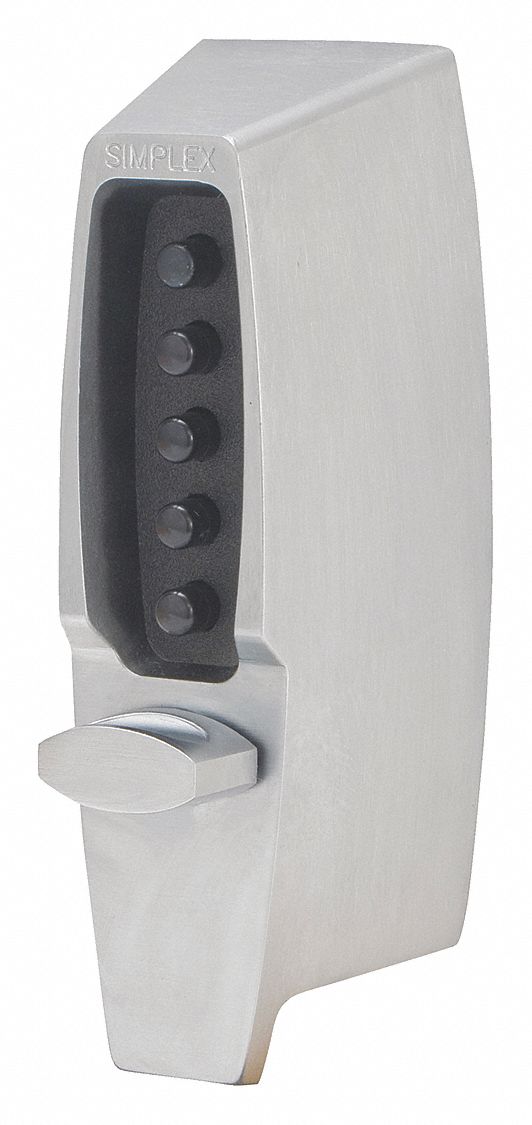 PUSHBUTTON DEADBOLT,SATIN CHROME