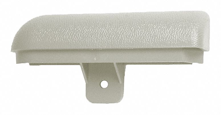 End Cap: WG-4, PVC, Linen White, 4 in Overall Ht, 3/4 in Overall Lg